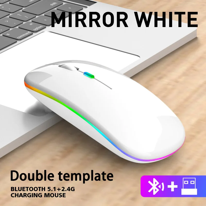 Wireless Mouse for Laptop PC Bluetooth RGB Rechargeable Mouses Wireless Computer Silent Mice LED Backlit Ergonomic Gaming Mouse - Image 9