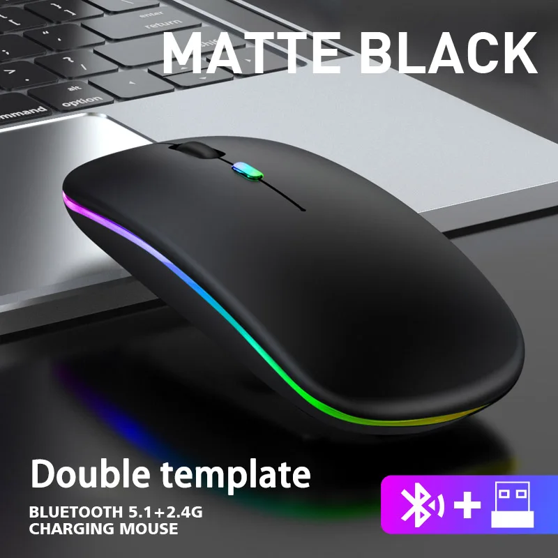 Wireless Mouse for Laptop PC Bluetooth RGB Rechargeable Mouses Wireless Computer Silent Mice LED Backlit Ergonomic Gaming Mouse - Image 8