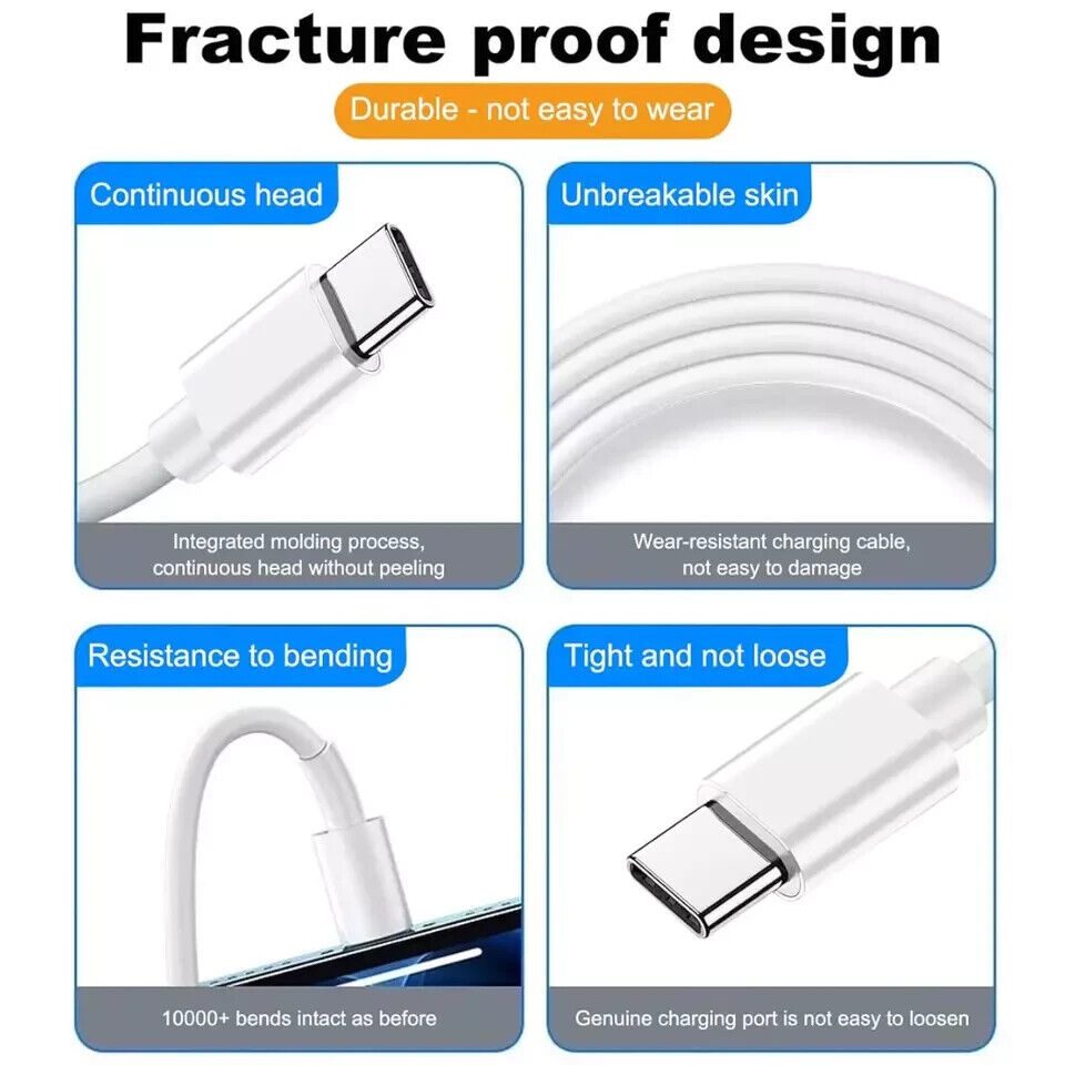 USB a to USB C Fast Charger Cable for Pixel Galaxy Samsung Google Phone Tablet - Image 3