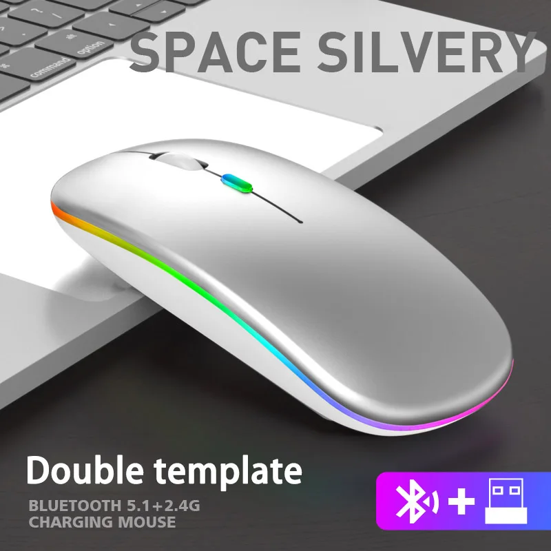 Wireless Mouse for Laptop PC Bluetooth RGB Rechargeable Mouses Wireless Computer Silent Mice LED Backlit Ergonomic Gaming Mouse - Image 11